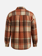 Men's Brushed Overscale Plaid Double Pocket Long Sleeve Shirt Eleven Oasis