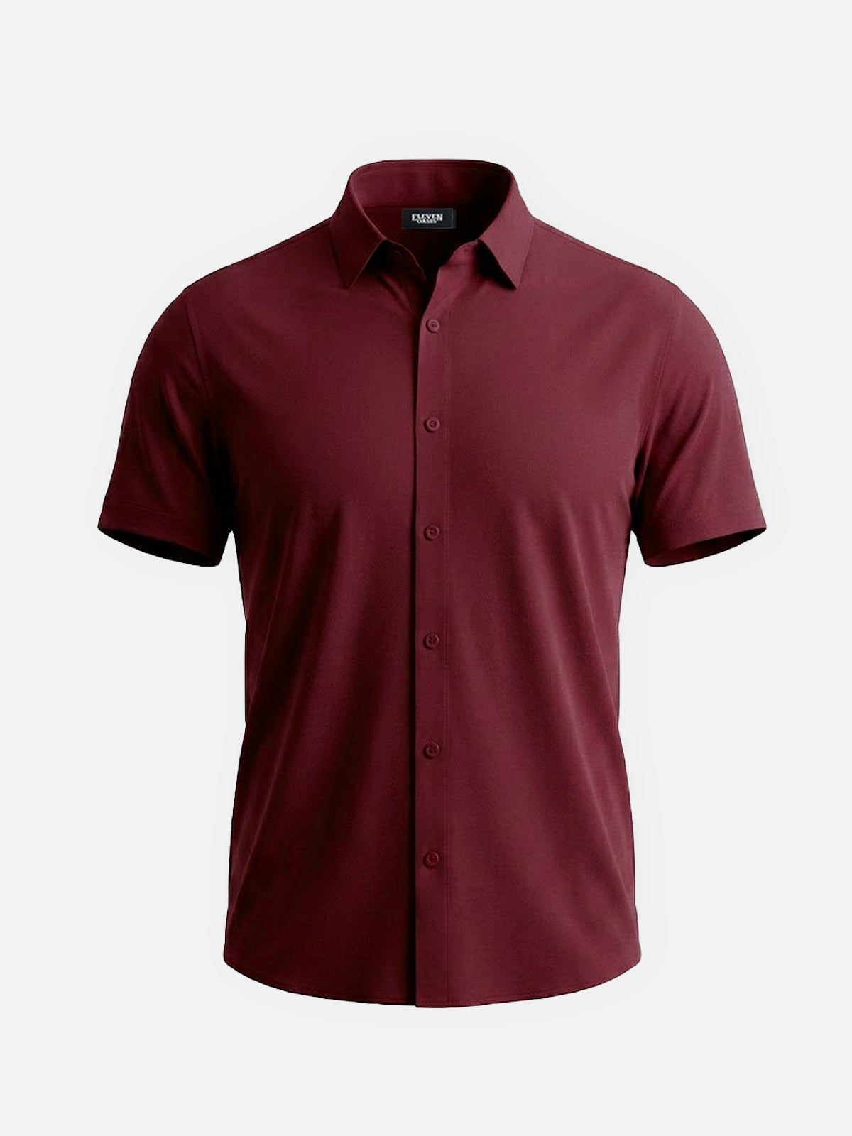Men's Classic Solid Slim Fit Short Sleeve Shirt Eleven Oasis