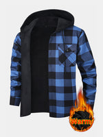 Men's Hooded Fleece Lined Flannel Shirt Jacket Eleven Oasis