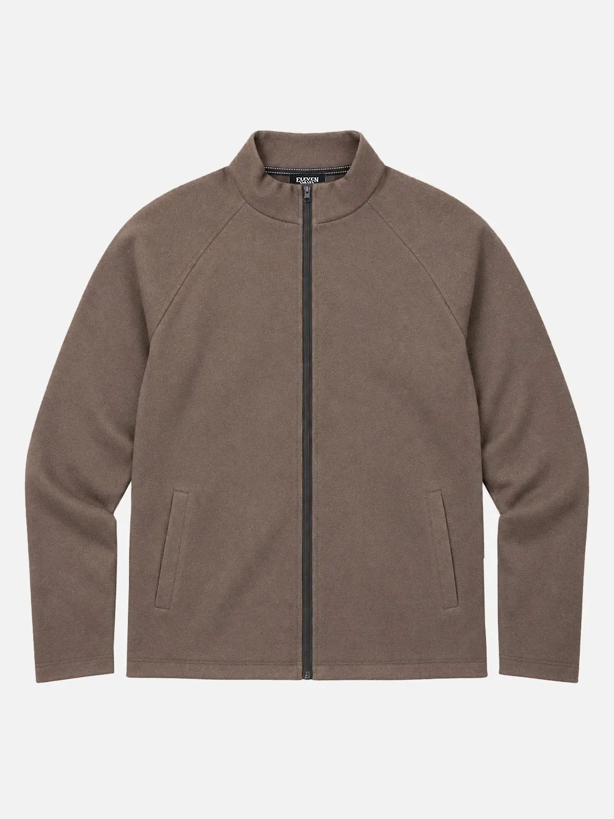 Men's Textured Fleece Regular Fit Full-Zip Jacket