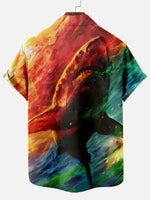 Hawaiian Great White Shark Pattern Men's Short Sleeve TopMens short sleeve shirts Big and tall Mens shirts Short sleeve shirts for men Mens 4xl shirts Casual short sleeve shirts