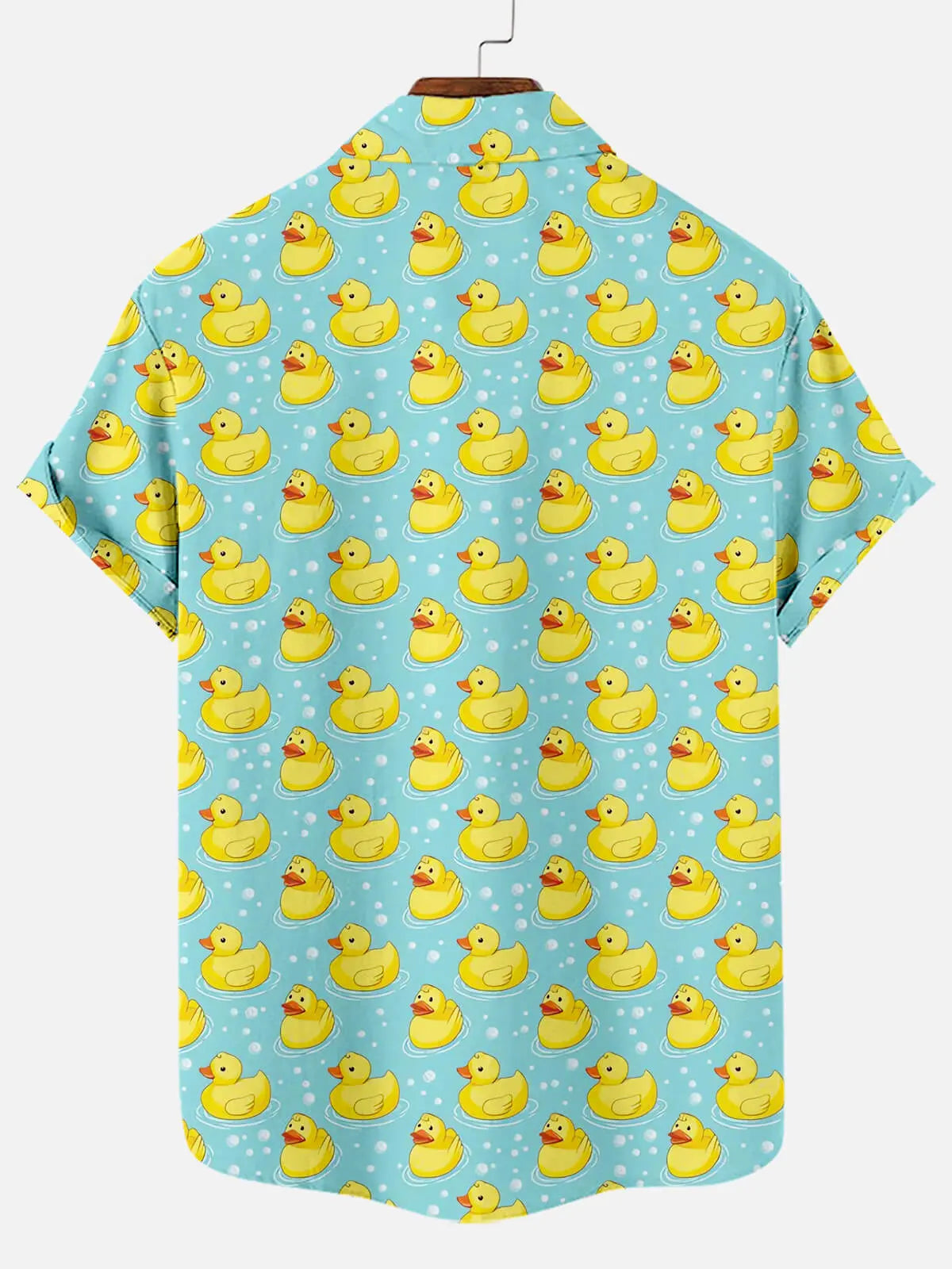 Little Yellow Duck Pattern Men's Hawaii Short Sleeve ShirtMens short sleeve shirts Big and tall Mens shirts Short sleeve shirts for men Mens 4xl shirts Casual short sleeve shirts