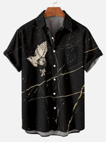 Men's Easter Cross Pattern Short Sleeve ShirtMens short sleeve shirts Big and tall Mens shirts Short sleeve shirts for men Mens 4xl shirts Casual short sleeve shirts