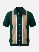 Men's Retro Panel Short Sleeve Knit Shirt Eleven Oasis