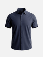 Men's Classic Solid Slim Fit Short Sleeve Shirt Eleven Oasis