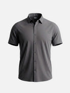 Men's Classic Solid Slim Fit Short Sleeve Shirt Eleven Oasis