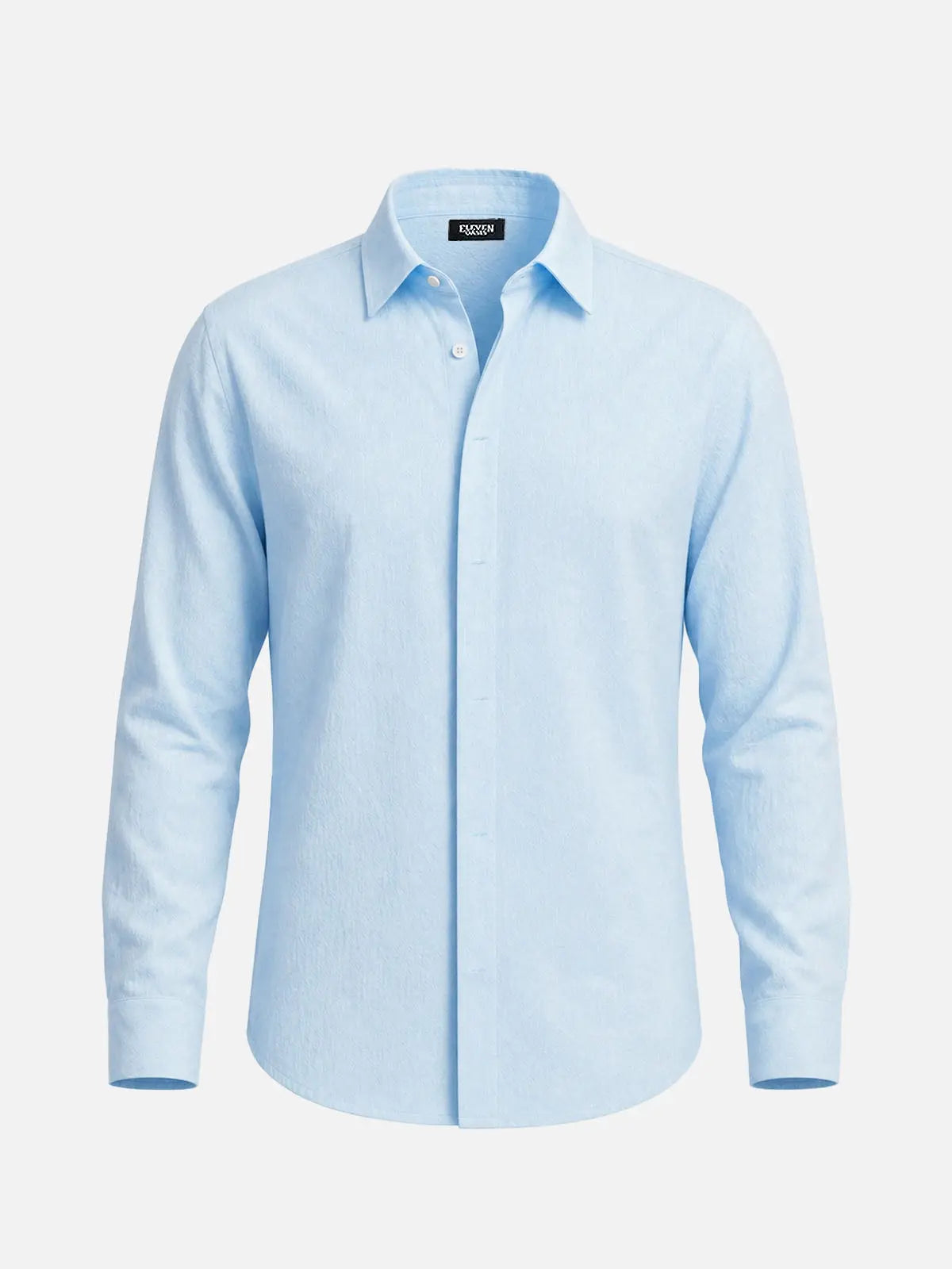 Men's Linen-Like Regular Fit Long Sleeve Shirt Eleven Oasis