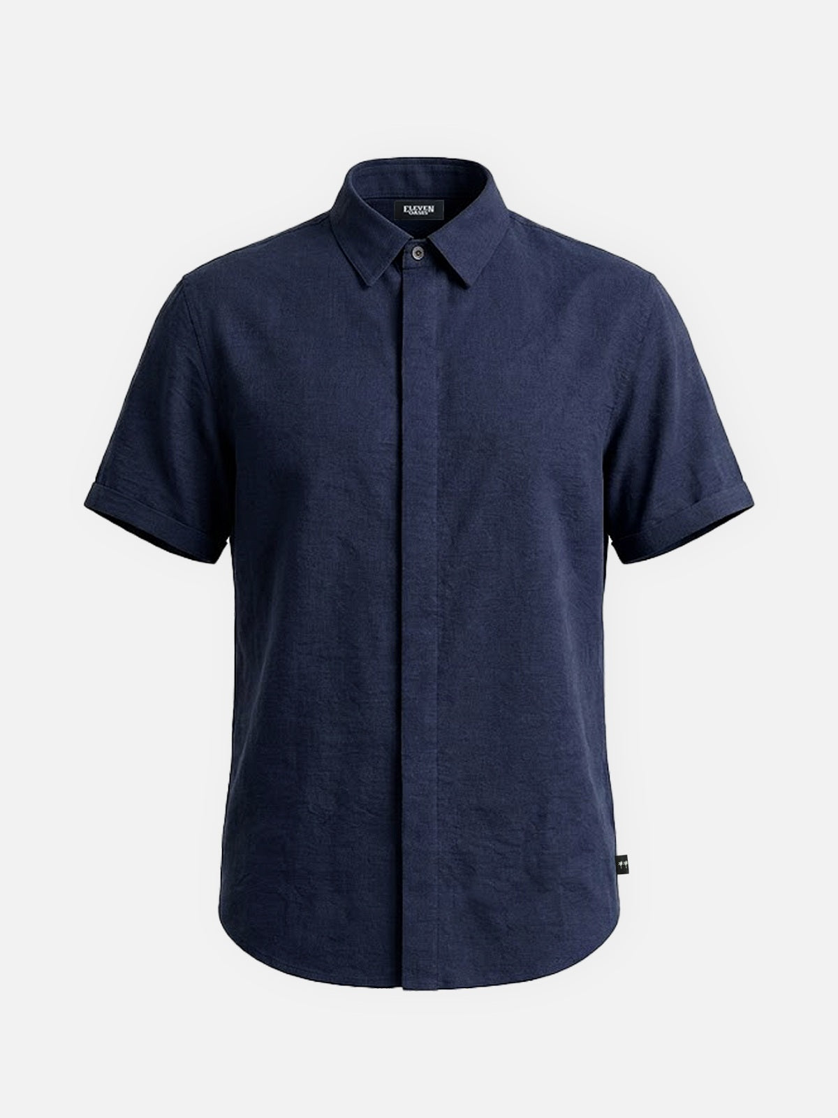 Men's Linen Cotton Blend Short Sleeve Shirt ElevenOasis