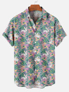 Men's Easter Egg Bunny Pattern Short Sleeve Shirt Summer Everest