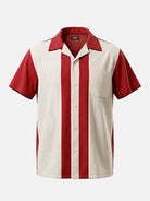Men's Heritage Panel Bowling Short Sleeve Shirt Eleven Oasis