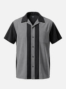 Men's Heritage Panel Bowling Short Sleeve Shirt Eleven Oasis