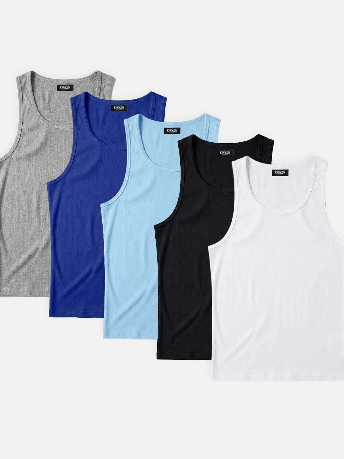 Men's Solid Color Slim Fit Tank Top ElevenOasis