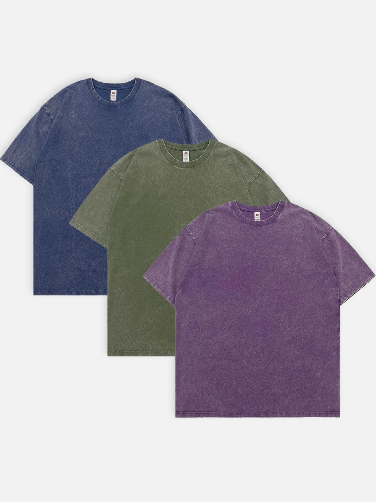 Acid Wash Cotton Basic T-Shirt - 6 Colors ElevenOasis