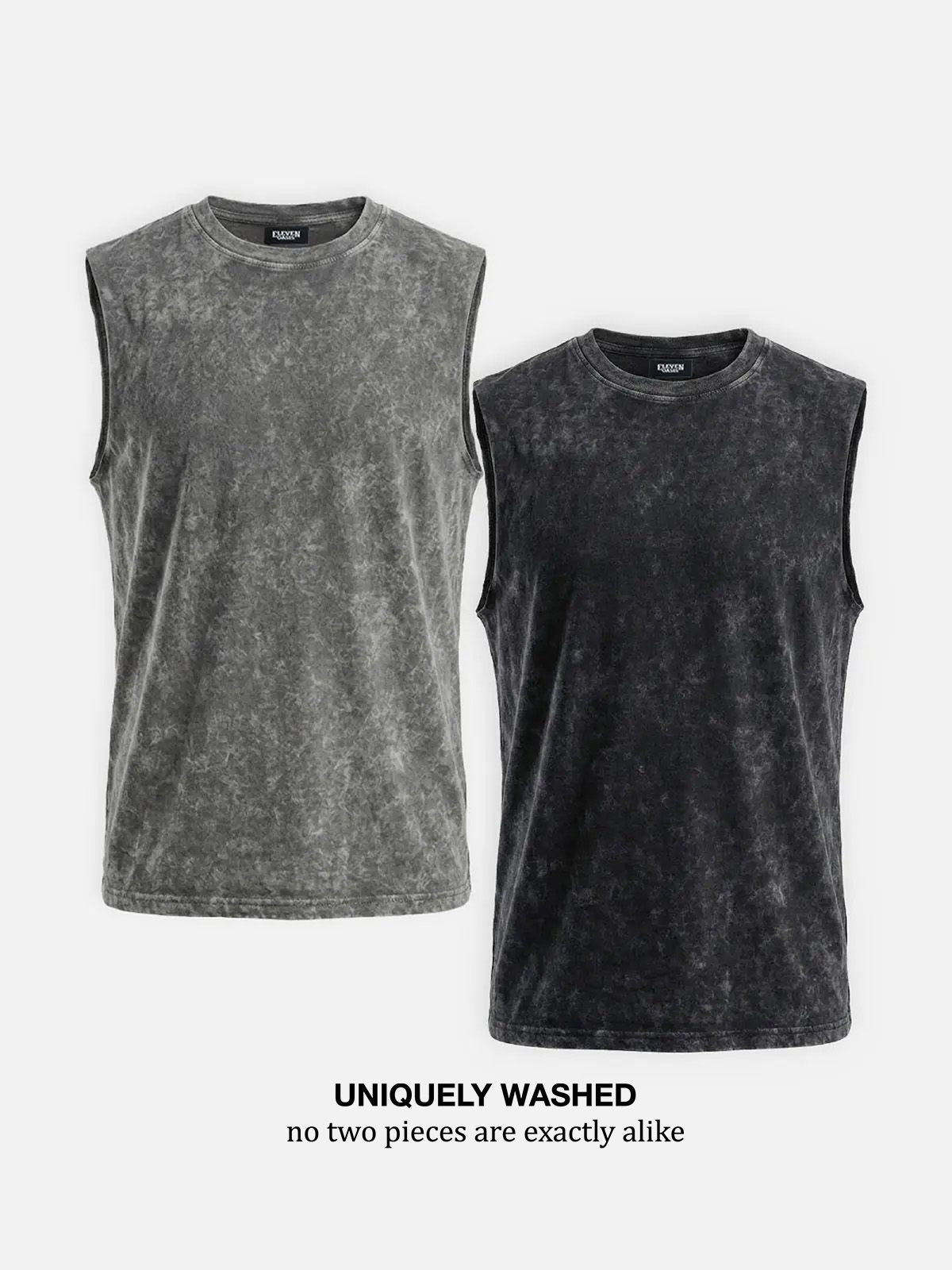 Men's Vintage Washed Cotton Tank Top ElevenOasis