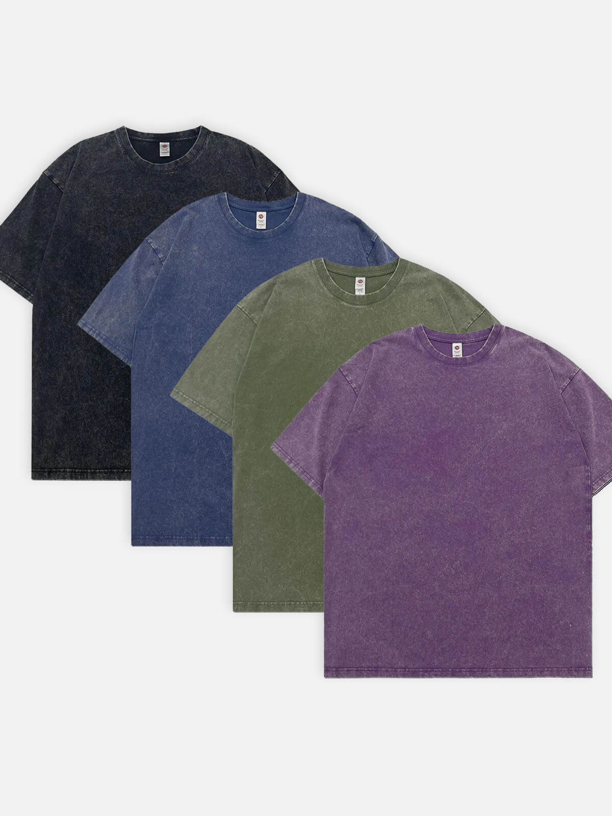 Acid Wash Cotton Basic T-Shirt - 6 Colors ElevenOasis