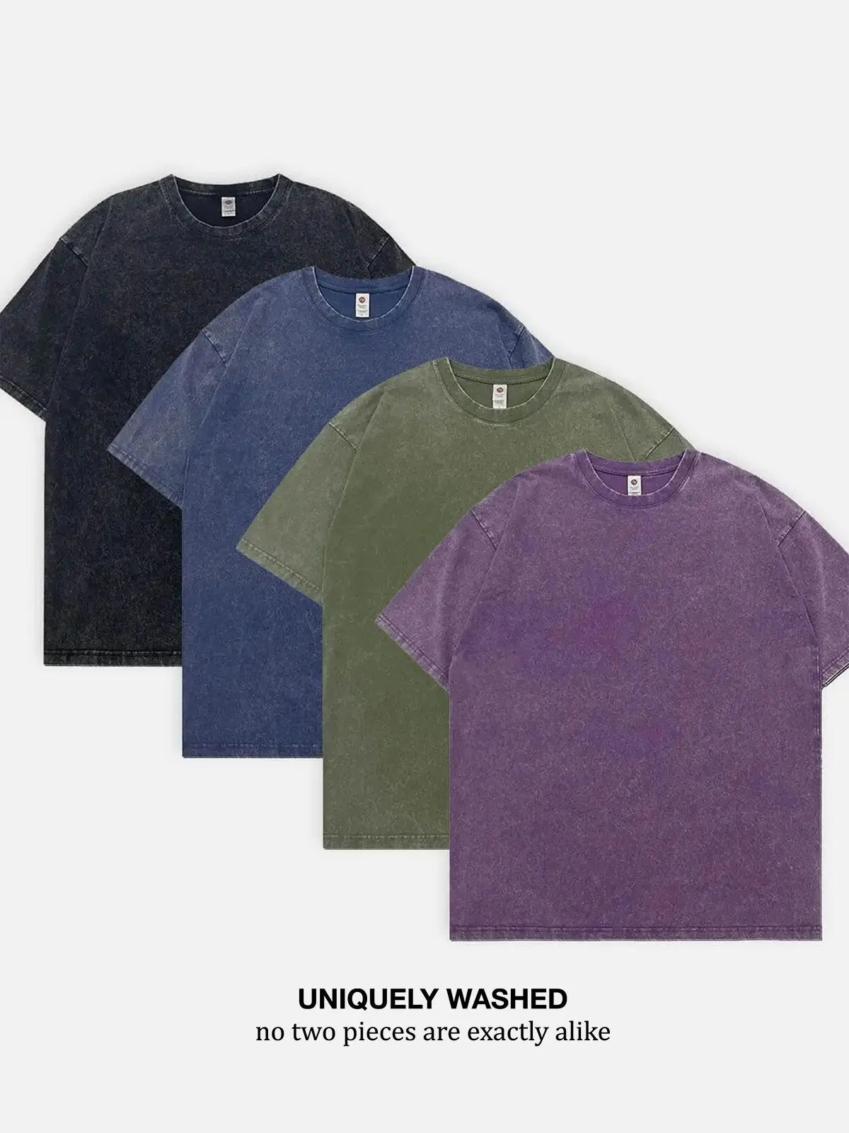Acid Wash Cotton Basic T-Shirt - 6 Colors ElevenOasis