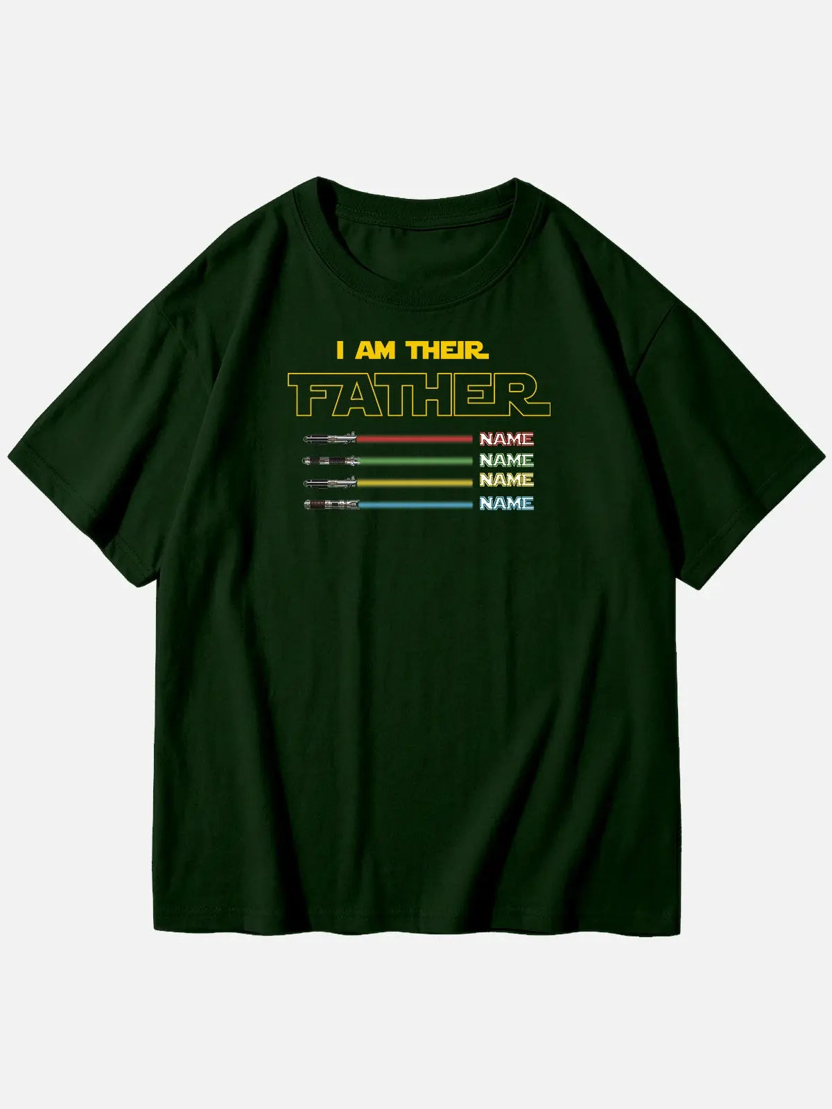 Men's Custom Lightsaber Father's Day Short Sleeve T-Shirt Eleven Oasis