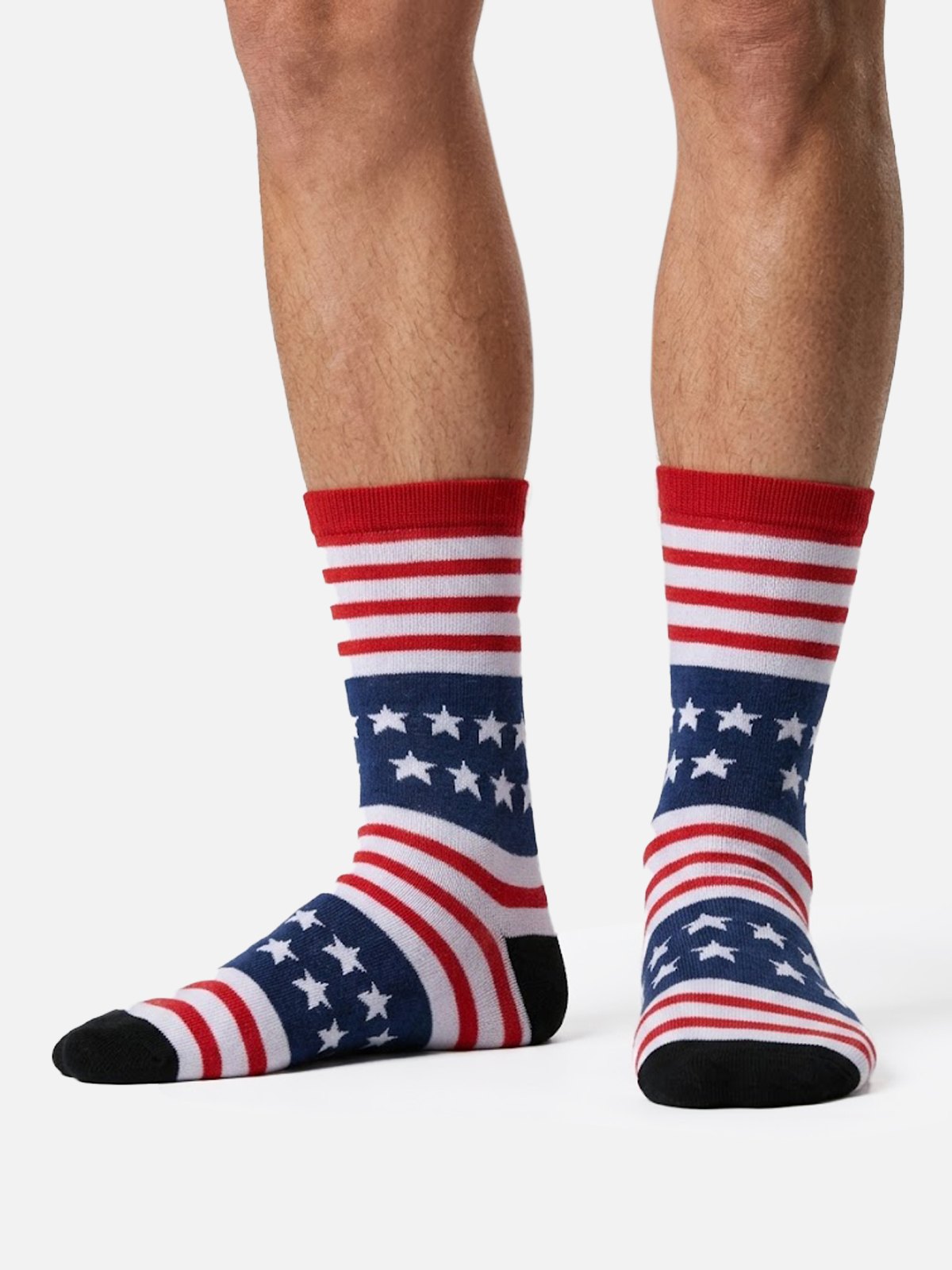 Men's American Flag Pattern Crew Socks Eleven Oasis
