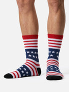 Men's American Flag Pattern Crew Socks Eleven Oasis