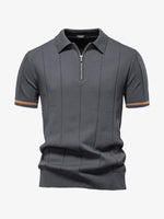 Men's Refined Slim Polo Knit Short Sleeve Shirt Eleven Oasis