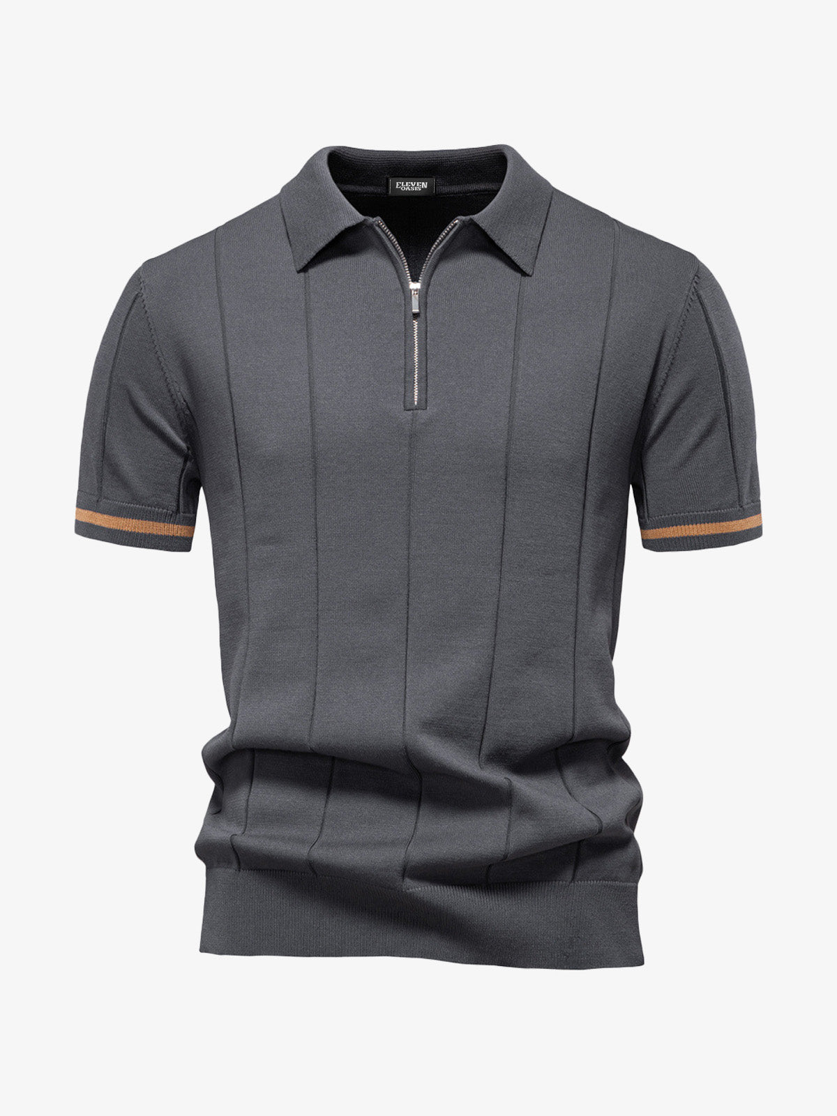 Men's Refined Slim Polo Knit Short Sleeve Shirt Eleven Oasis