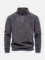 Men's Quarter-Zip Fleece Pullover Sweatshirt Eleven Oasis
