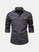 Men's Workwear Slim Fit Long Sleeve Shirt Eleven Oasis