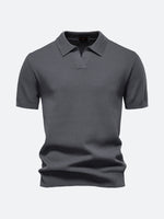 Men's Textured Knit Polo Short Sleeve Shirt Eleven Oasis