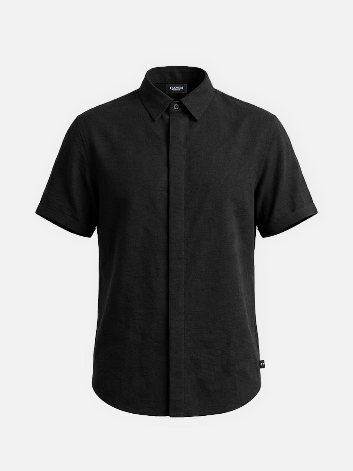 Men's Linen Cotton Blend Short Sleeve Shirt ElevenOasis