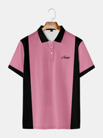 Men's Classic Customizable Bowling Style Short Sleeve Polo Shirt Eleven Oasis