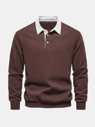 Men's Polo Collar Long Sleeve Sweatshirt ElevenOasis