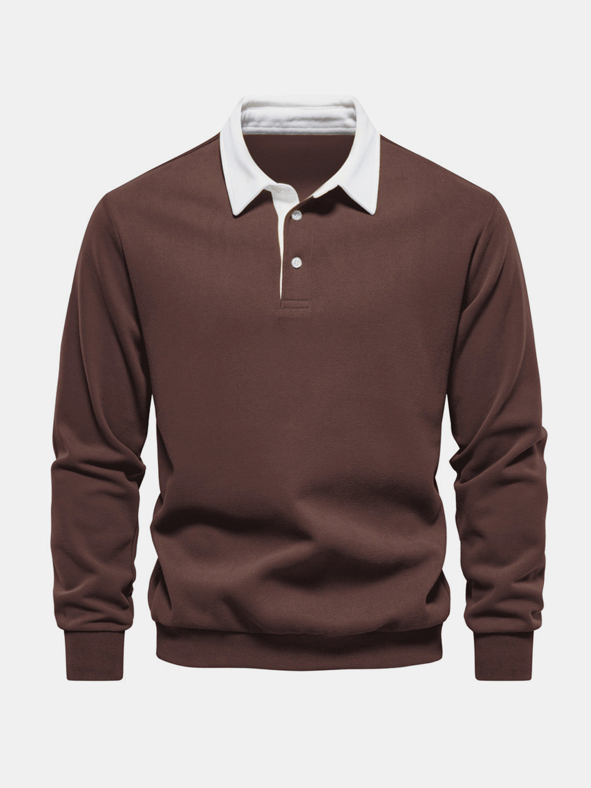 Men's Polo Collar Long Sleeve Sweatshirt Eleven Oasis