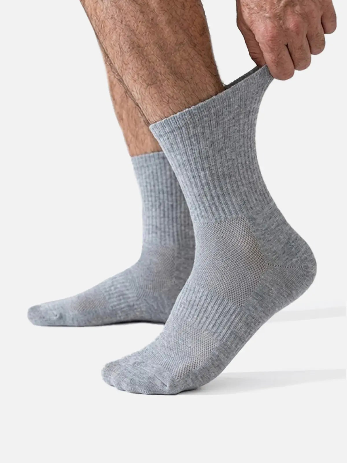 Men's Extended Size Athletic Crew Socks 4-Pack Eleven Oasis