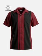 Men's Cotton Heritage Contrast Panel Bowling Short Sleeve Shirt Eleven Oasis