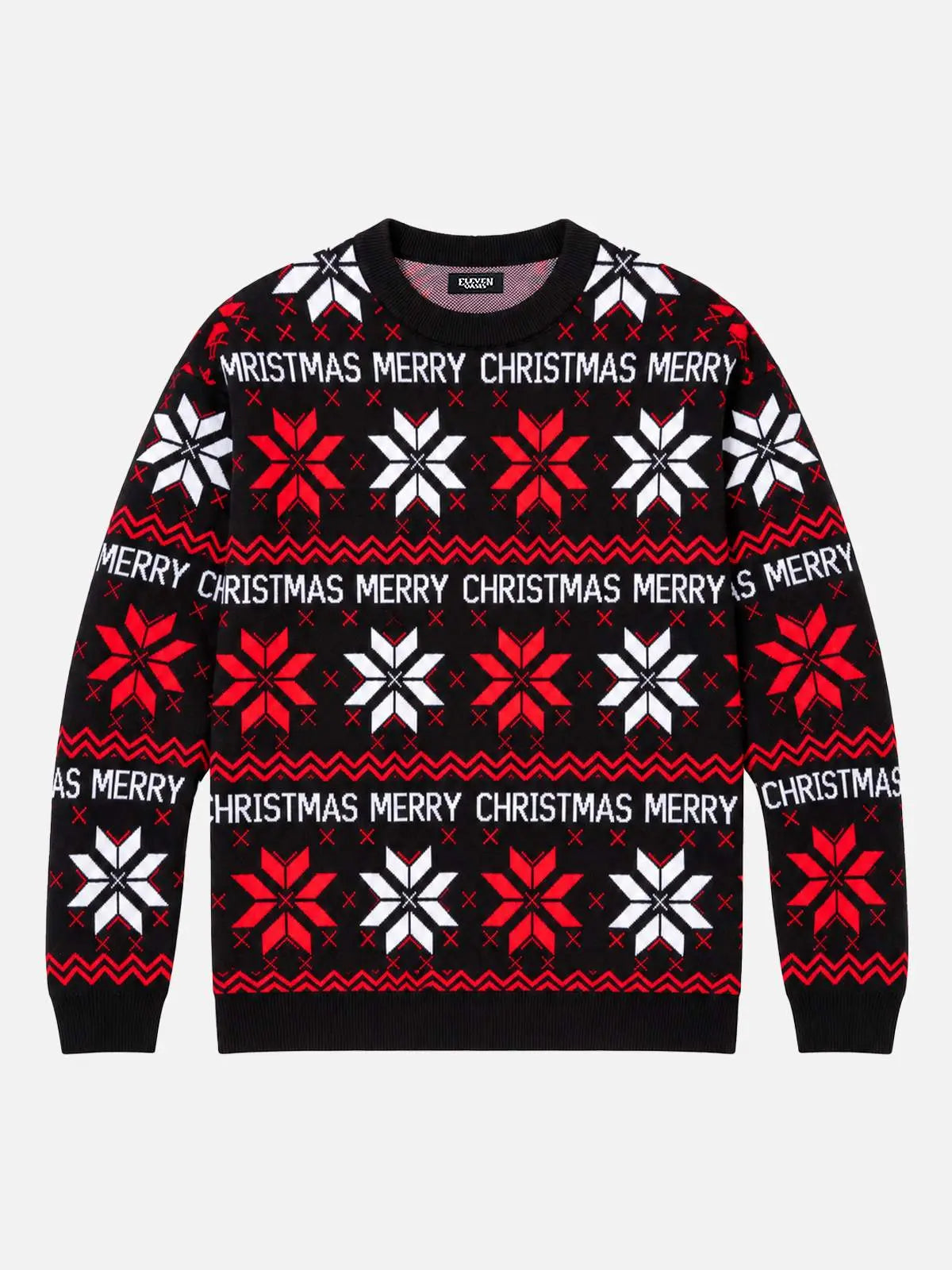 Merry Christmas Snowflake Slim Fit Knitted Sweater