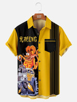 Automotive Stripe Short Sleeve ShirtMens short sleeve shirts Big and tall Mens shirts Short sleeve shirts for men Mens 4xl shirts Casual short sleeve shirts