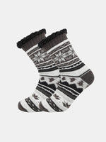 Patterned Wool-Style Slipper Socks Eleven Oasis