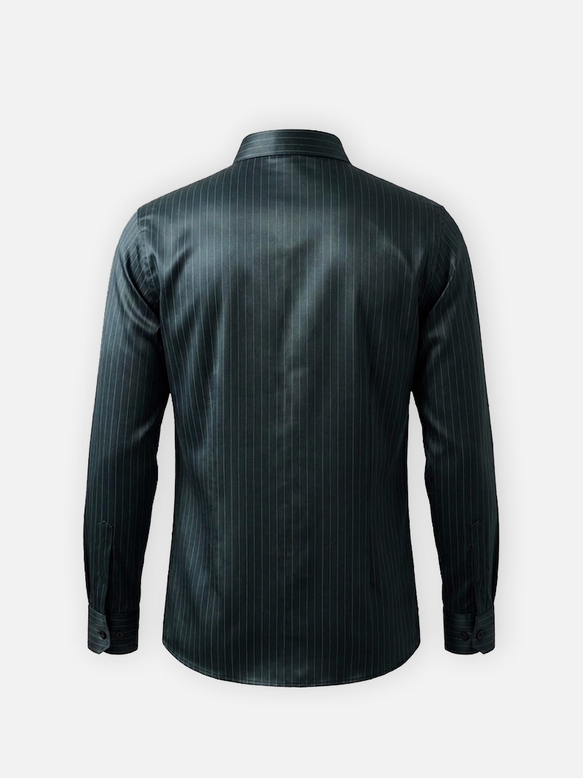 Men's Classic Pinstripe Stretch Slim Fit Long Sleeve Shirt Eleven Oasis