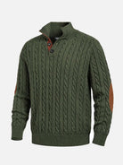 Men's Cable Knit Henley Slim Fit Sweater Eleven Oasis