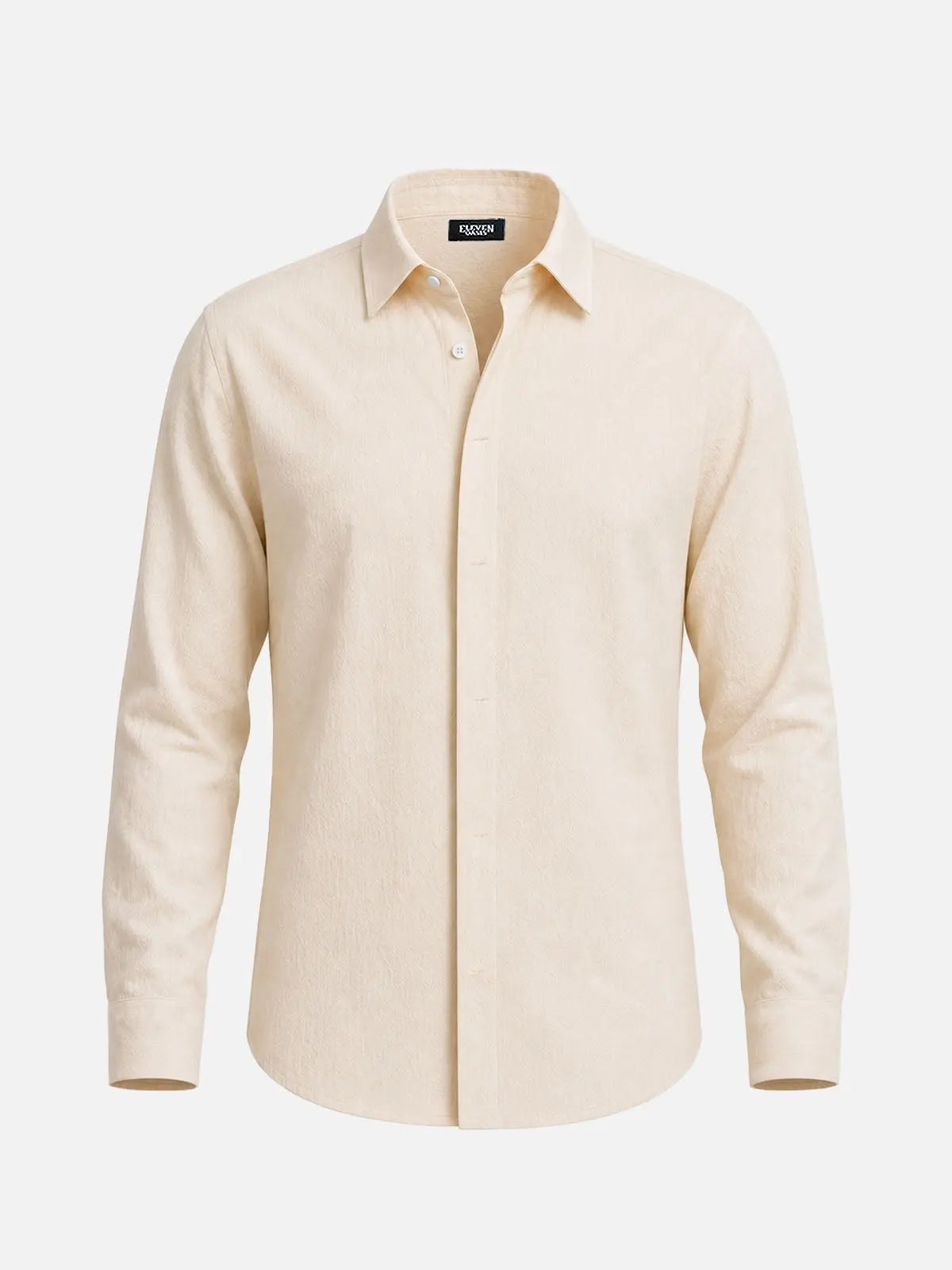 Men's Linen-Like Regular Fit Long Sleeve Shirt Eleven Oasis