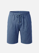 Men's Linen Cotton Blend Drawstring Shorts Eleven Oasis