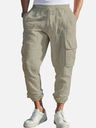 Men's Casual Linen Cargo Jogger Pants ElevenOasis