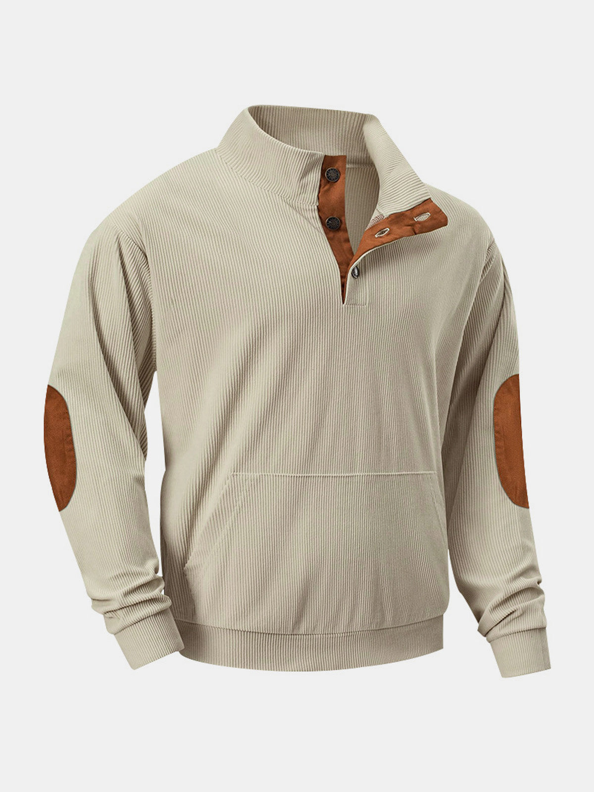 Men's Elbow Patch Ribbed Pullover Eleven Oasis