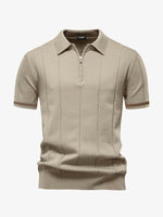 Men's Refined Slim Polo Knit Short Sleeve Shirt Eleven Oasis
