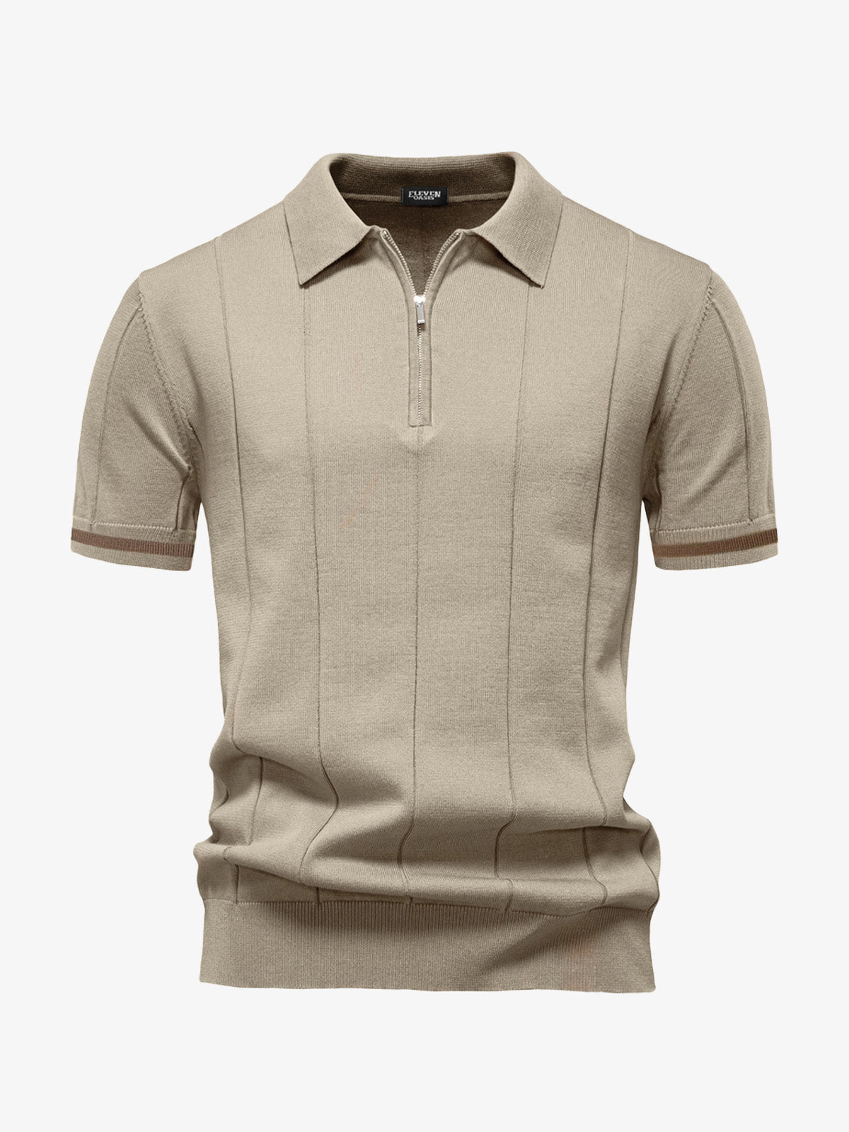 Men's Refined Slim Polo Knit Short Sleeve Shirt Eleven Oasis