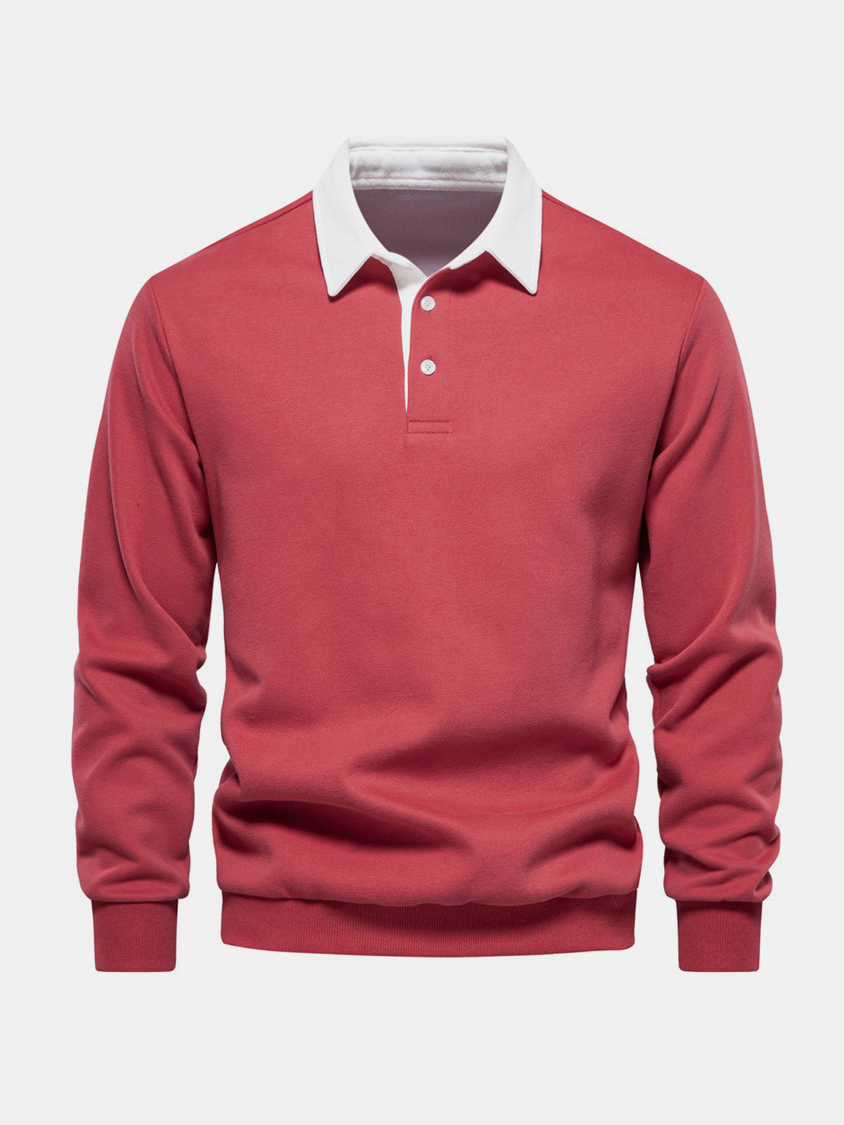 Men's Polo Collar Long Sleeve Sweatshirt ElevenOasis