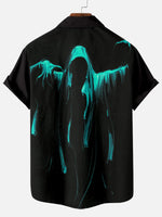Tall Men's Grim Reaper Halloween Short Sleeve Shirt Eleven Oasis