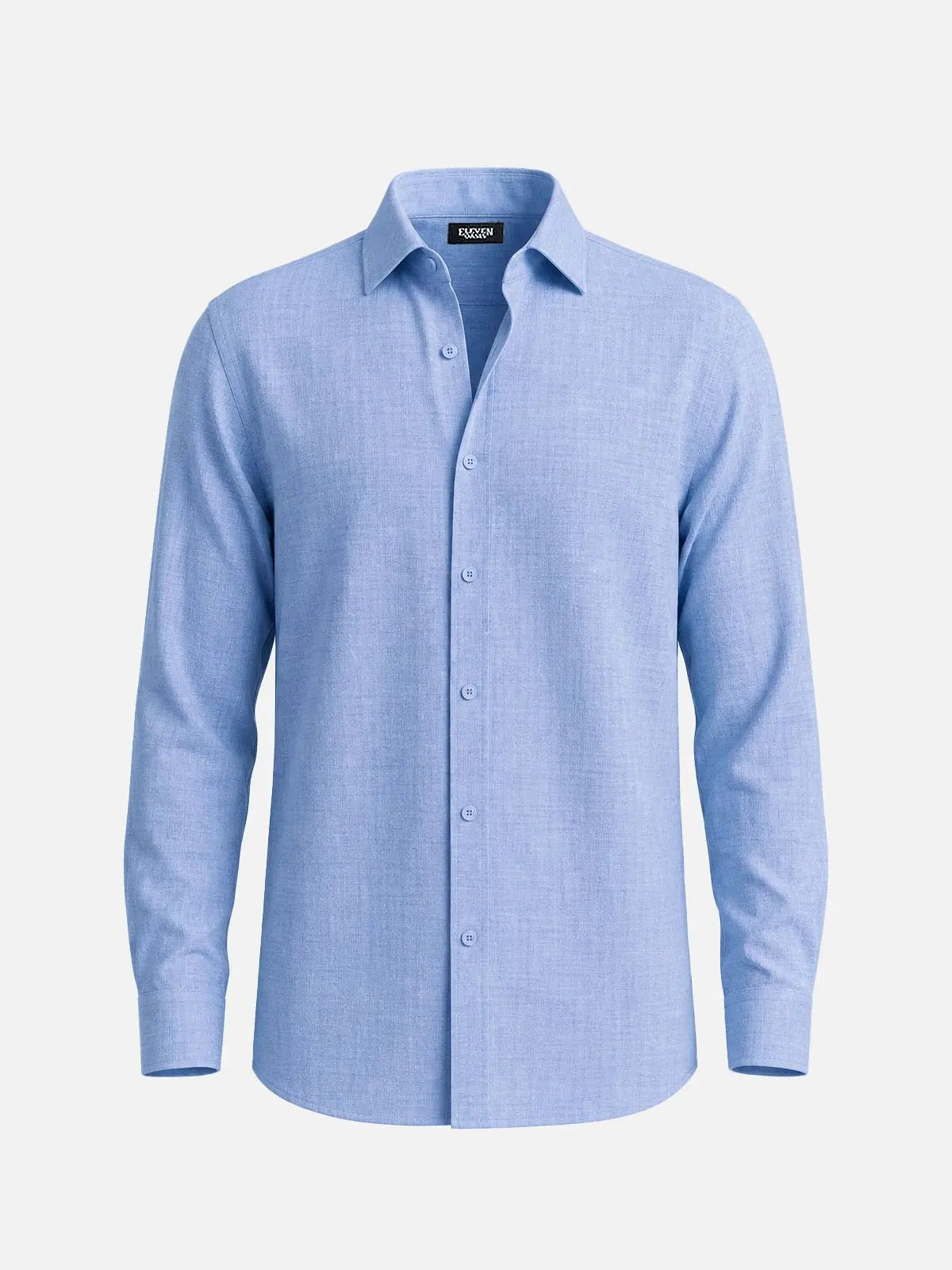 Men's Linen Blend Regular Fit Long Sleeve Shirt Eleven Oasis