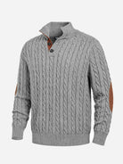 Men's Cable Knit Henley Slim Fit Sweater Eleven Oasis