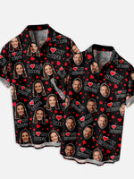 Custom Face Love Short Sleeve Shirt - I Heart My Wife / I Heart My Hubby (Sold individually) Eleven Oasis